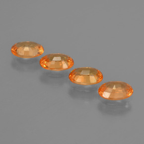 カラットの天然オレンジスペサルティンガーネット（5.9×4.1 mm・オーバルカット）
