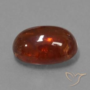 11.22カラットの天然ダークオレンジスペサルティン ガーネット、楕円形、半透明