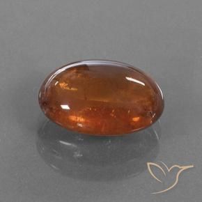 4.96カラットの天然ウォームオレンジスペサルティン ガーネット、楕円形、半透明