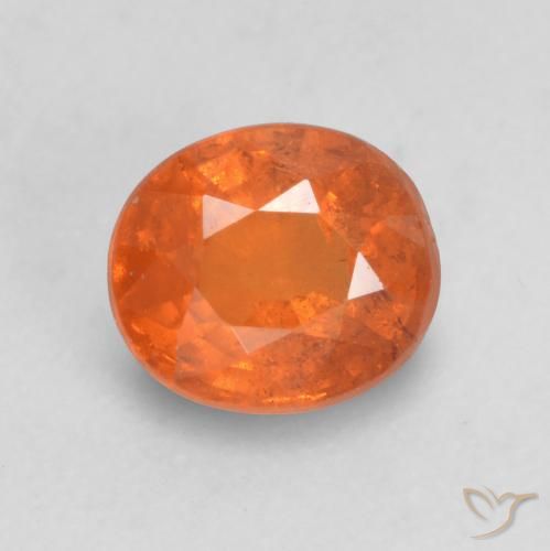 0.74ct 天然 ファイアオレンジ スペサルティン ガーネット, 楕円形, VS-SI