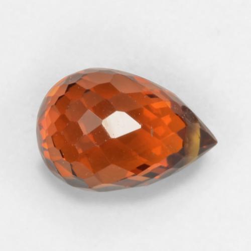 1.18カラットの天然濃いアンバーレッドスペサルティンガーネット（6.6×4.4 mm・ブリオレット）