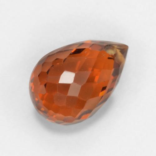 1.18カラットの天然濃いアンバーレッドスペサルティンガーネット（6.6×4.4 mm・ブリオレット）