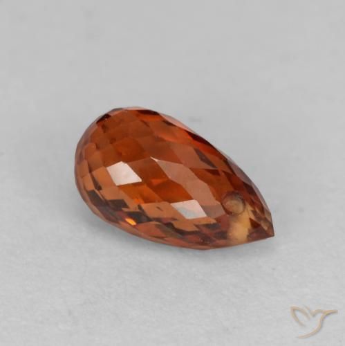 0.93ct 天然 濃いアンバーレッド スペサルティン ガーネット, ブリオレット, VS
