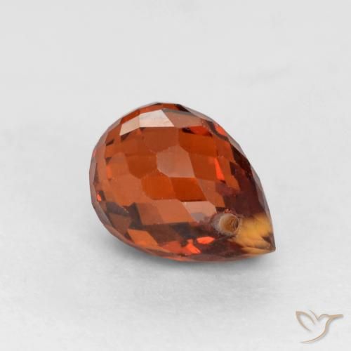 0.98 ct レッド スペサルタイト ガーネット、5.9 mm ブリオレット モザンビーク産, Photo A
