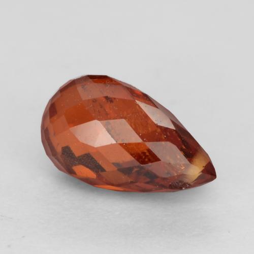 1.23カラットの天然ミディアムレッドスペサルティンガーネット（7.3×4.2 mm・ブリオレット）