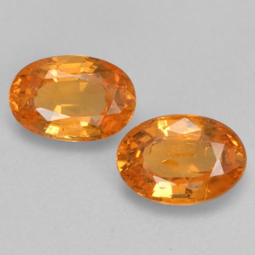 1.19カラットの天然鮮やかなオレンジスペサルティンガーネット（5.9×4 mm・オーバルカット）