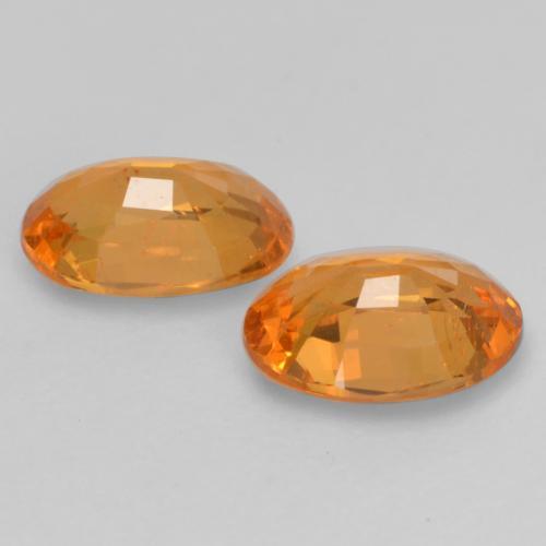 1.19カラットの天然鮮やかなオレンジスペサルティンガーネット（5.9×4 mm・オーバルカット）
