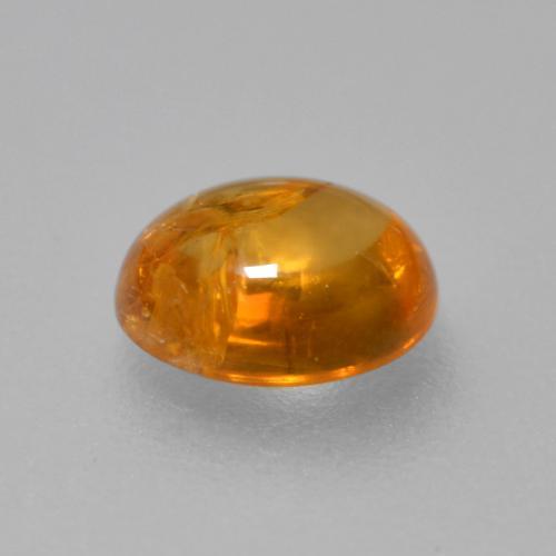 0.91カラットの天然鮮やかなオレンジスペサルティンガーネット（5.9×5.1 mm・オーバルカット）