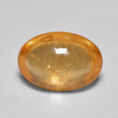 0.82カラットの天然アプリコットオレンジスペサルティンガーネット（6.5×4.6 mm・オーバルカット）