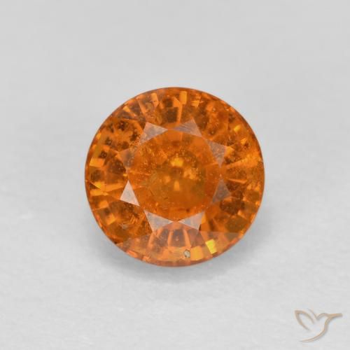 0.56ct 天然 アーシーオレンジ スペサルティン ガーネット, ラウンド, VS-SI