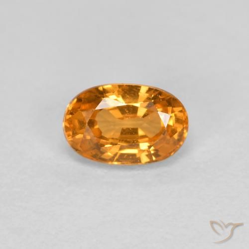 0.44ct 天然 アプリコットオレンジ スペサルティン ガーネット, 楕円形, VS