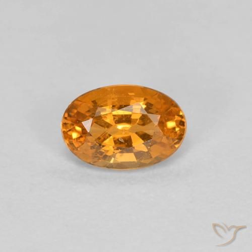 0.40ct 天然 アプリコットオレンジ スペサルティン ガーネット, 楕円形, VS