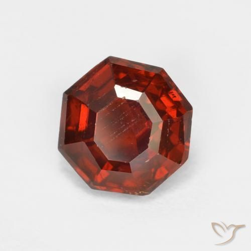 1.51ct 天然 サングリアレッド スペサルティン ガーネット, エメラルドカット, VS-SI