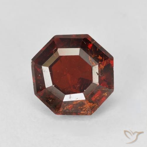 2.46ct 天然 ダークオレンジ スペサルティン ガーネット, エメラルドカット, SI