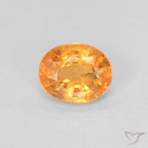 0.78ct 天然 アプリコットオレンジ スペサルティン ガーネット, 楕円形, VS-SI