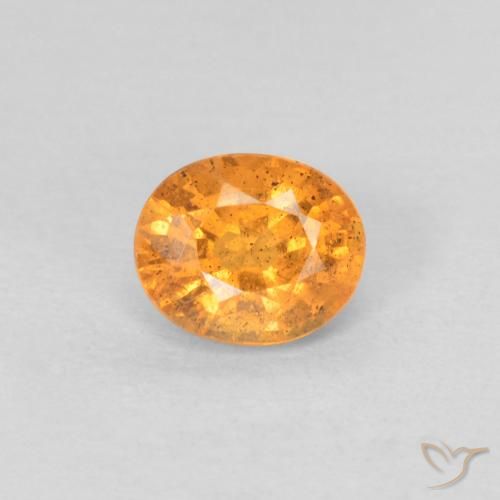 0.57ct 天然 鮮やかなオレンジ スペサルティン ガーネット, 楕円形, VS-SI