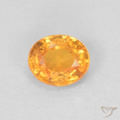 0.45ct 天然 ミディアムオレンジ スペサルティン ガーネット, 楕円形, VS
