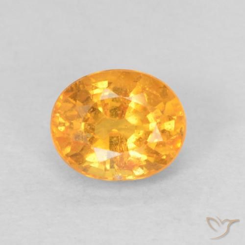 0.67ct 天然 ミディアムオレンジ スペサルティン ガーネット, 楕円形, VS