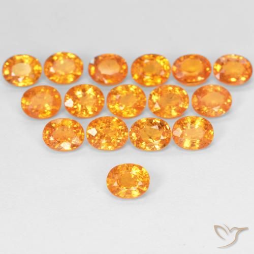 0.52ct 天然 アプリコットオレンジ スペサルティン ガーネット, 楕円形, VS