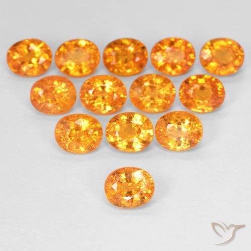 0.63ct 天然 濃いオレンジ スペサルティン ガーネット, 楕円形, VS