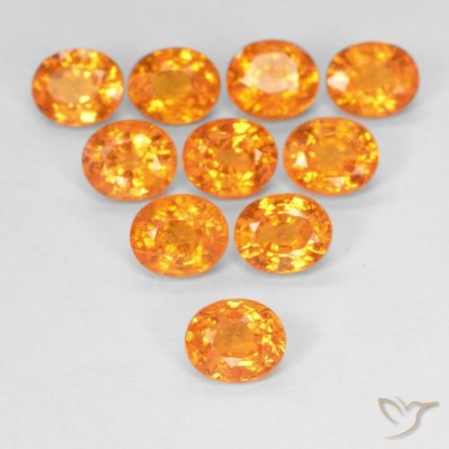 0.55ct 天然 ミディアムオレンジ スペサルティン ガーネット, 楕円形, VS