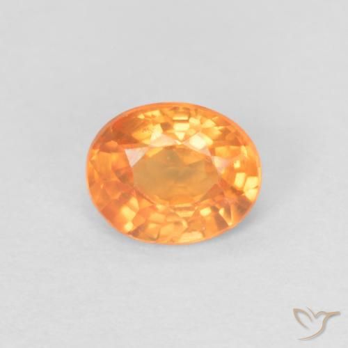 0.42ct 天然 鮮やかなオレンジ スペサルティン ガーネット, 楕円形, VS-SI