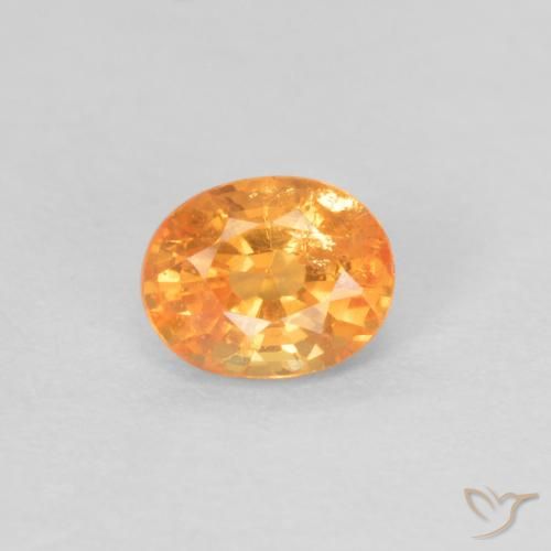 0.37ct 天然 鮮やかなオレンジ スペサルティン ガーネット, 楕円形, VS-SI