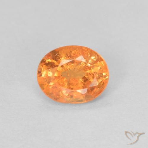 0.35ct 天然 鮮やかなオレンジ スペサルティン ガーネット, 楕円形, VS-SI