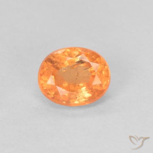 0.42ct 天然 鮮やかなオレンジ スペサルティン ガーネット, 楕円形, VS-SI