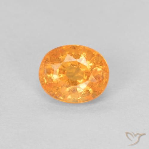 0.43ct 天然 濃いオレンジ スペサルティン ガーネット, 楕円形, VS-SI