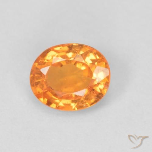 0.49ct 天然 鮮やかなオレンジ スペサルティン ガーネット, 楕円形, VS