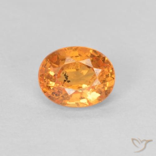 0.44ct 天然 鮮やかなオレンジ スペサルティン ガーネット, 楕円形, VS-SI