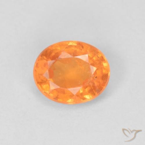 0.49ct 天然 鮮やかなオレンジ スペサルティン ガーネット, 楕円形, VS