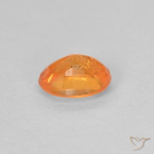 0.35カラットの天然鮮やかなオレンジスペサルティン ガーネット、楕円形、VS
