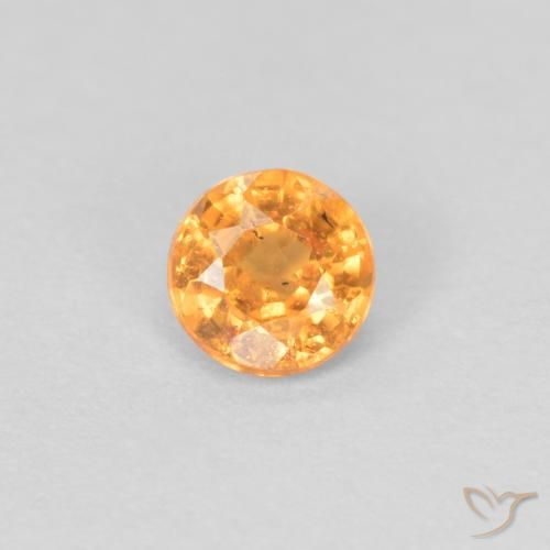 0.27ct 天然 濃いオレンジ スペサルティン ガーネット, ラウンド, VS