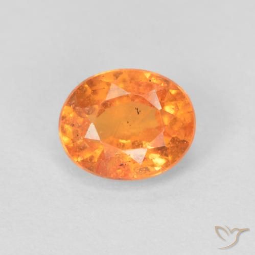 0.54ct 天然 ミディアムオレンジ スペサルティン ガーネット, 楕円形, VS-SI