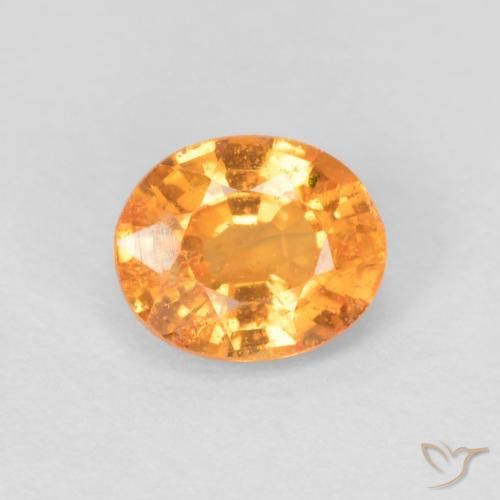 0.56ct 天然 鮮やかなオレンジ スペサルティン ガーネット, 楕円形, VS-SI