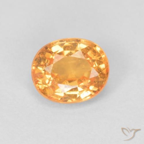 0.58ct 天然 ハニーオレンジ スペサルティン ガーネット, 楕円形, VS-SI