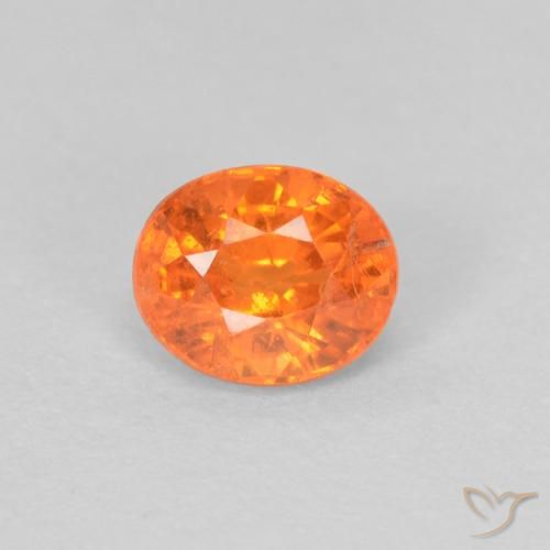 0.54ct 天然 ファイアオレンジ スペサルティン ガーネット, 楕円形, VS