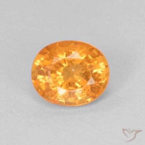 0.70ct 天然 ハニーオレンジ スペサルティン ガーネット, 楕円形, VS-SI