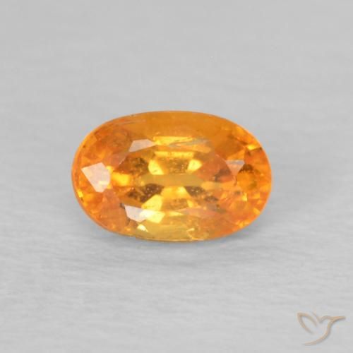 0.45ct 天然 ハニーオレンジ スペサルティン ガーネット, 楕円形, VS