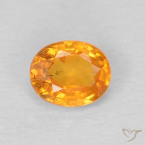 0.50ct 天然 アンバーオレンジ スペサルティン ガーネット, 楕円形, VS