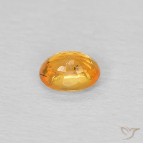 0.25カラットの天然オレンジゴールドスペサルティン ガーネット、楕円形、VS