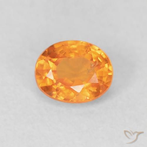 0.53ct 天然 鮮やかなオレンジ スペサルティン ガーネット, 楕円形, VS