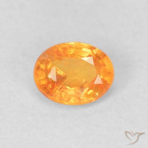 0.53ct 天然 鮮やかなオレンジ スペサルティン ガーネット, 楕円形, VS-SI