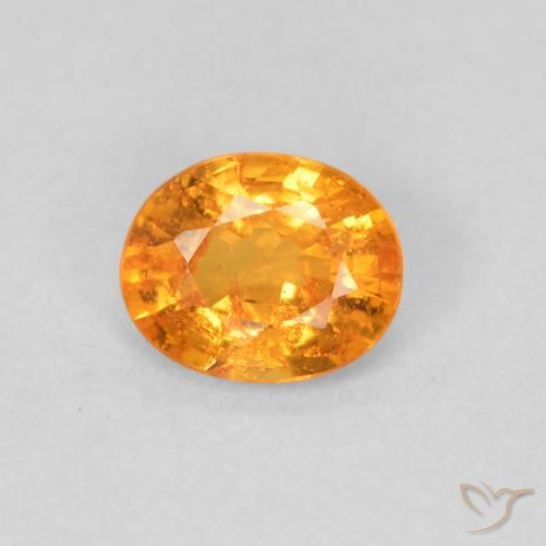 0.49ct 天然 ハニーオレンジ スペサルティン ガーネット, 楕円形, VS-SI