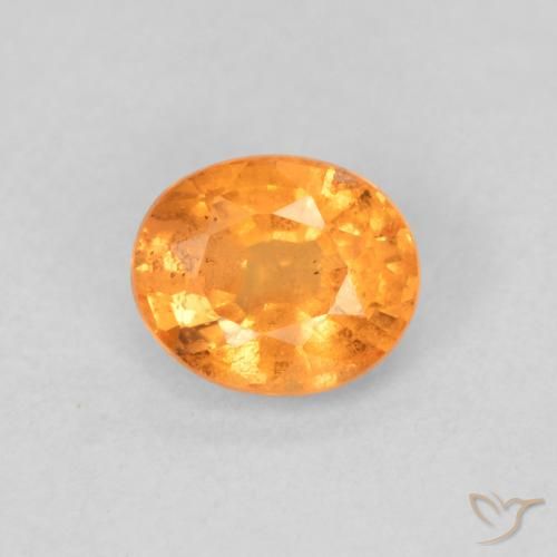 0.54ct 天然 ハニーオレンジ スペサルティン ガーネット, 楕円形, VS-SI