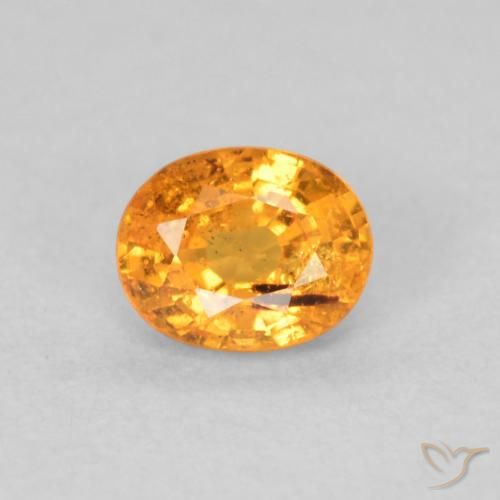 0.55ct 天然 ハニーオレンジ スペサルティン ガーネット, 楕円形, VS-SI