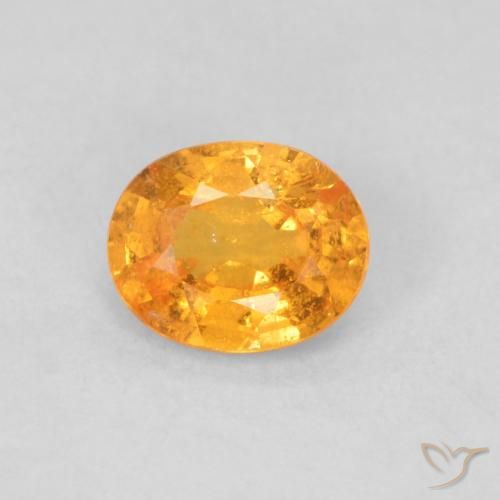 0.48ct 天然 ミディアムオレンジ スペサルティン ガーネット, 楕円形, VS-SI