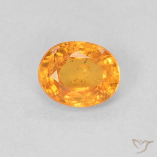 0.56ct 天然 ハニーオレンジ スペサルティン ガーネット, 楕円形, VS-SI